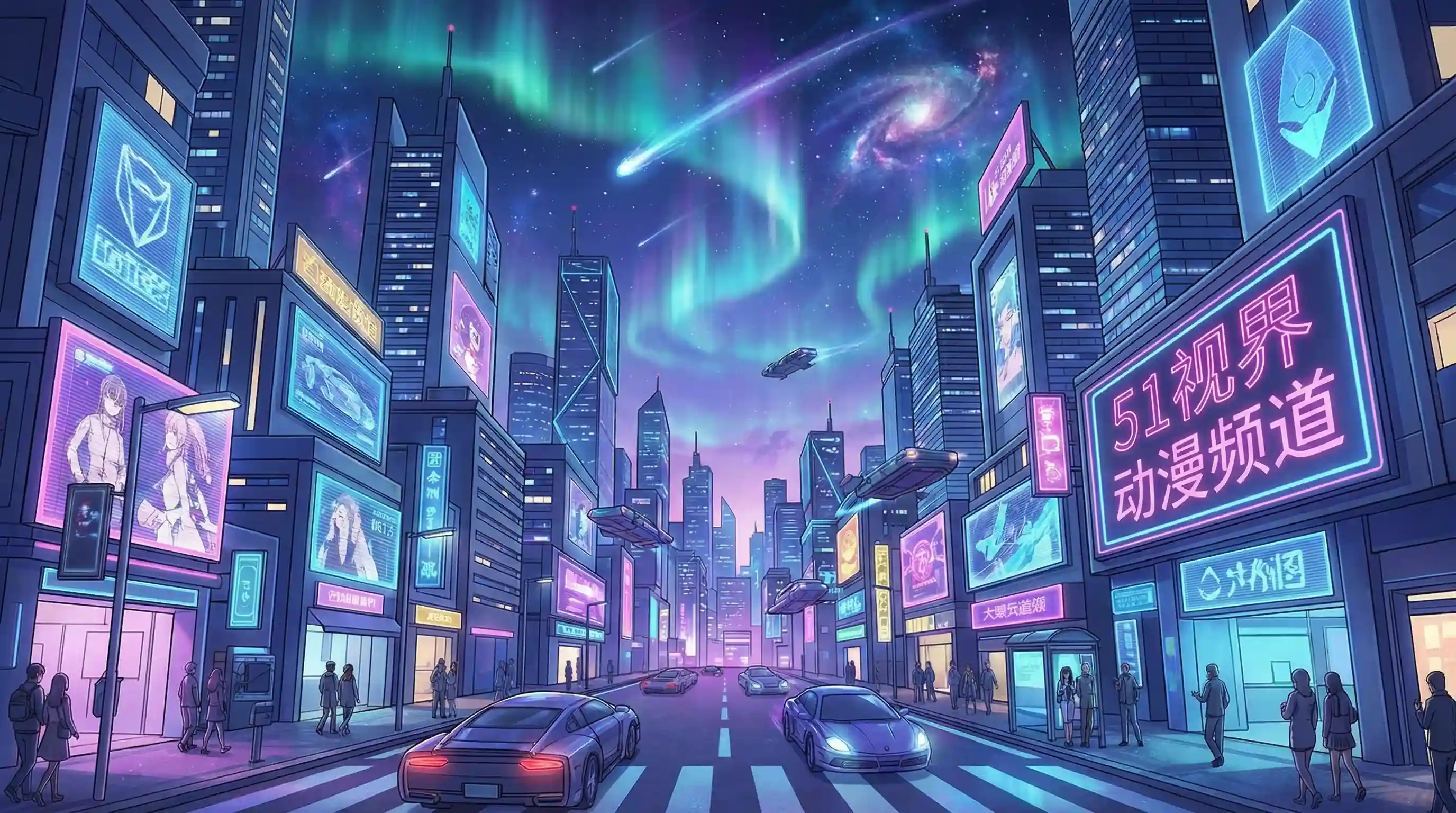 日式动漫风格城市夜景 - 五一网 动漫推荐